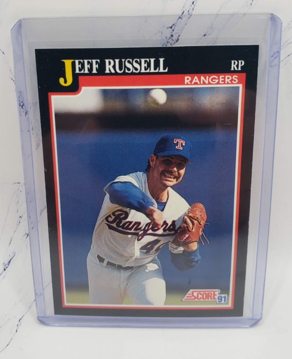 1991 Score Jeff Russell Texas Rangers Baseball Card
